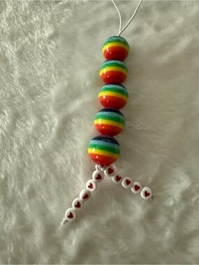 New Handmade Rainbow 🌈 Pride Love Beaded Necklace